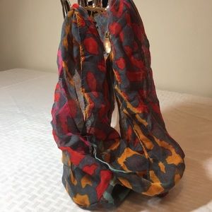 Multi-colored infinity scarf